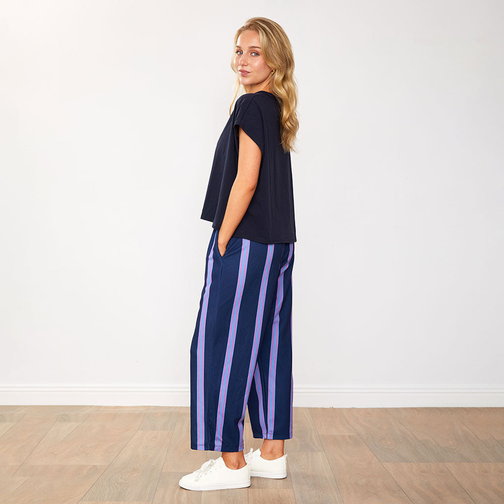 Roxy Set (Navy/Light Navy Stripe)