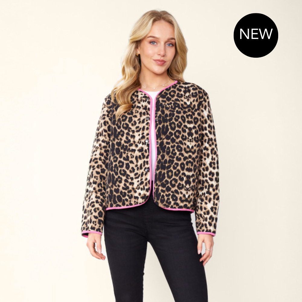 Ruan Jacket (Leopard/Pink Trim)