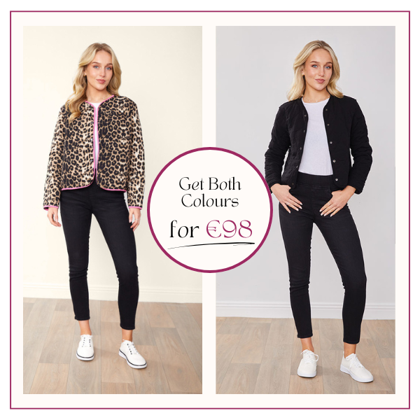 Ruan Jacket (Leopard/Pink Trim & Balck (2 for €98)