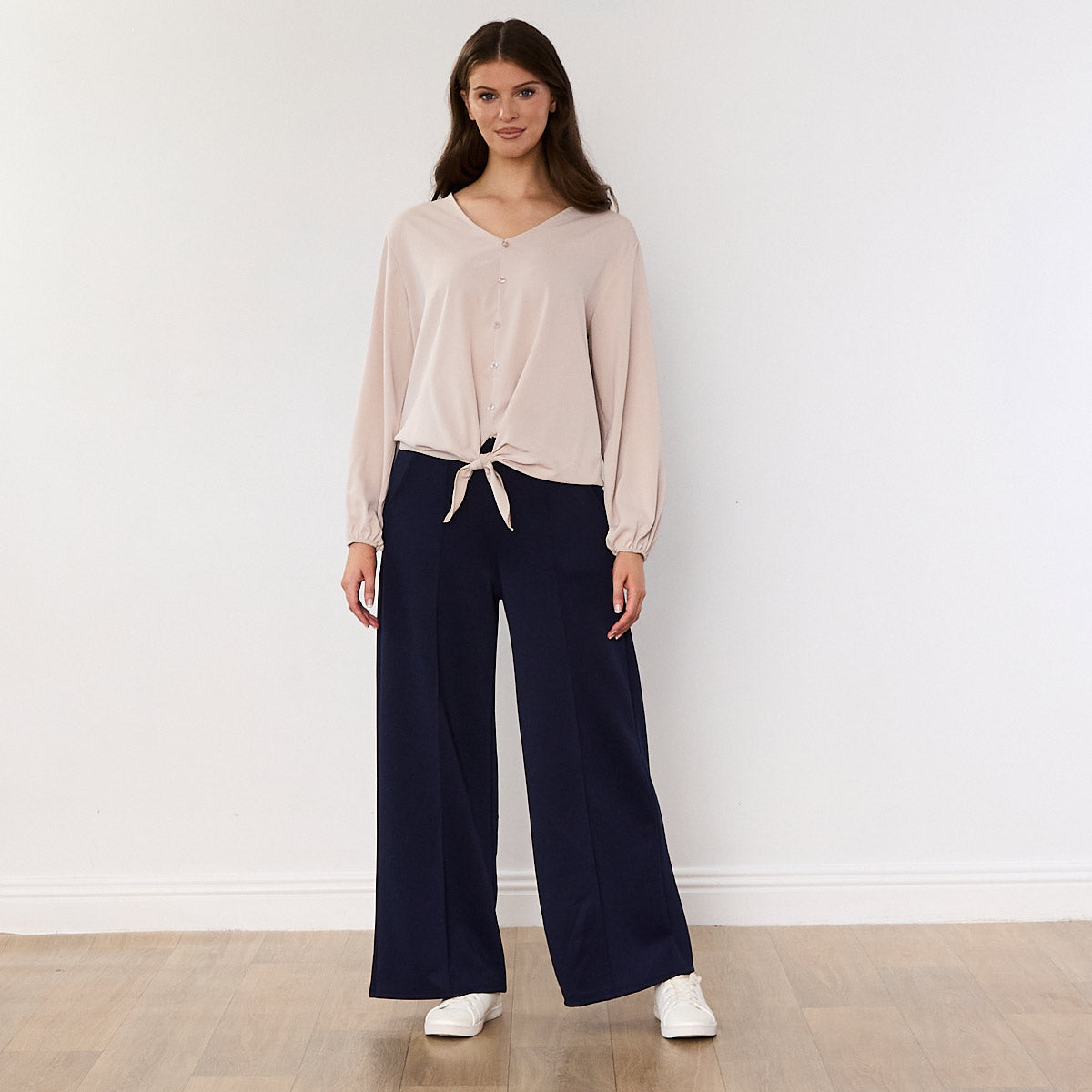 Sandra Tie Top (Beige)