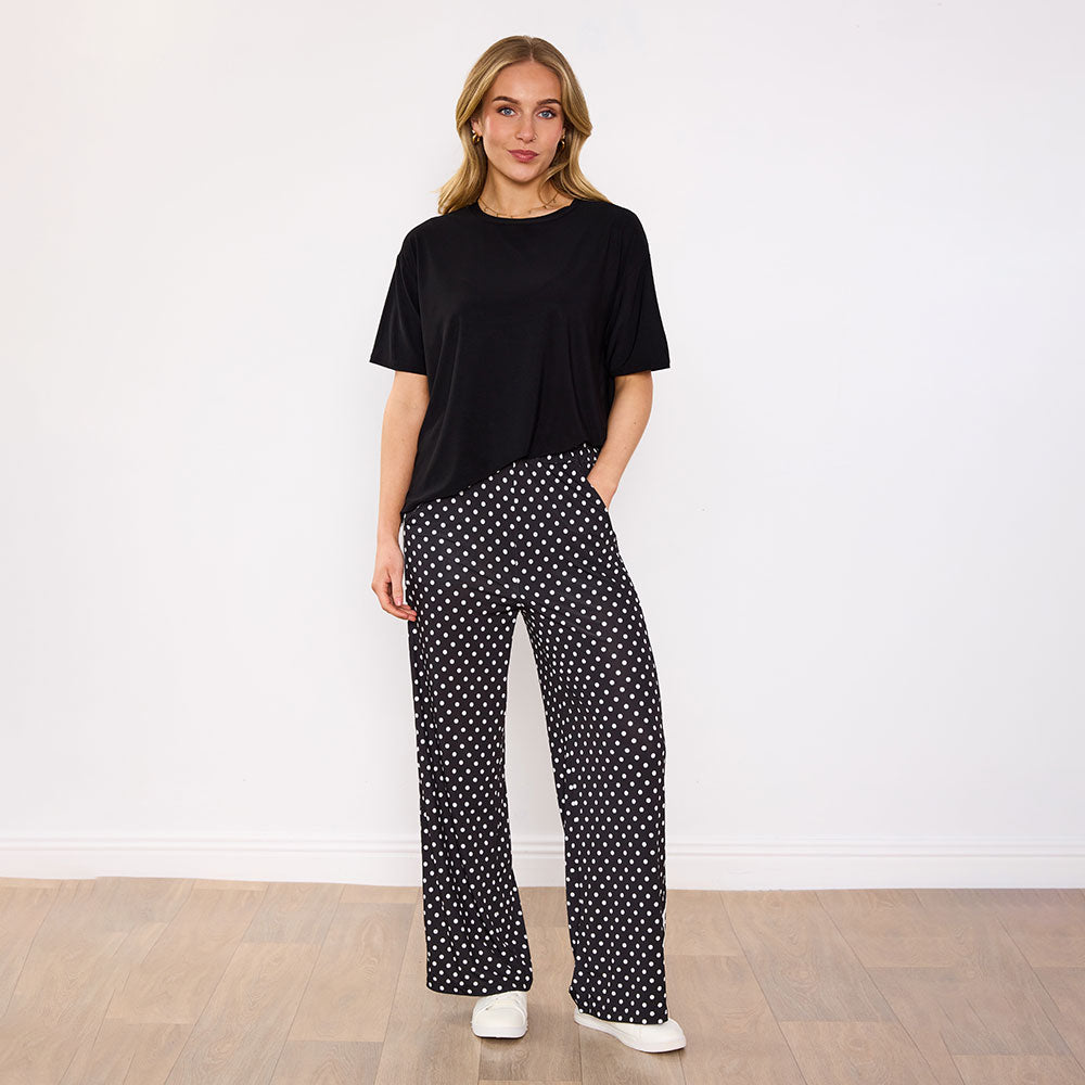 Sheena Co-Ord (Black/Polka Dot)