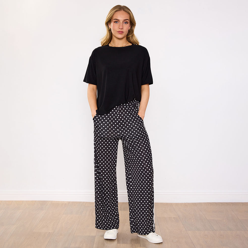 Sheena Co-Ord (Black/Polka Dot)