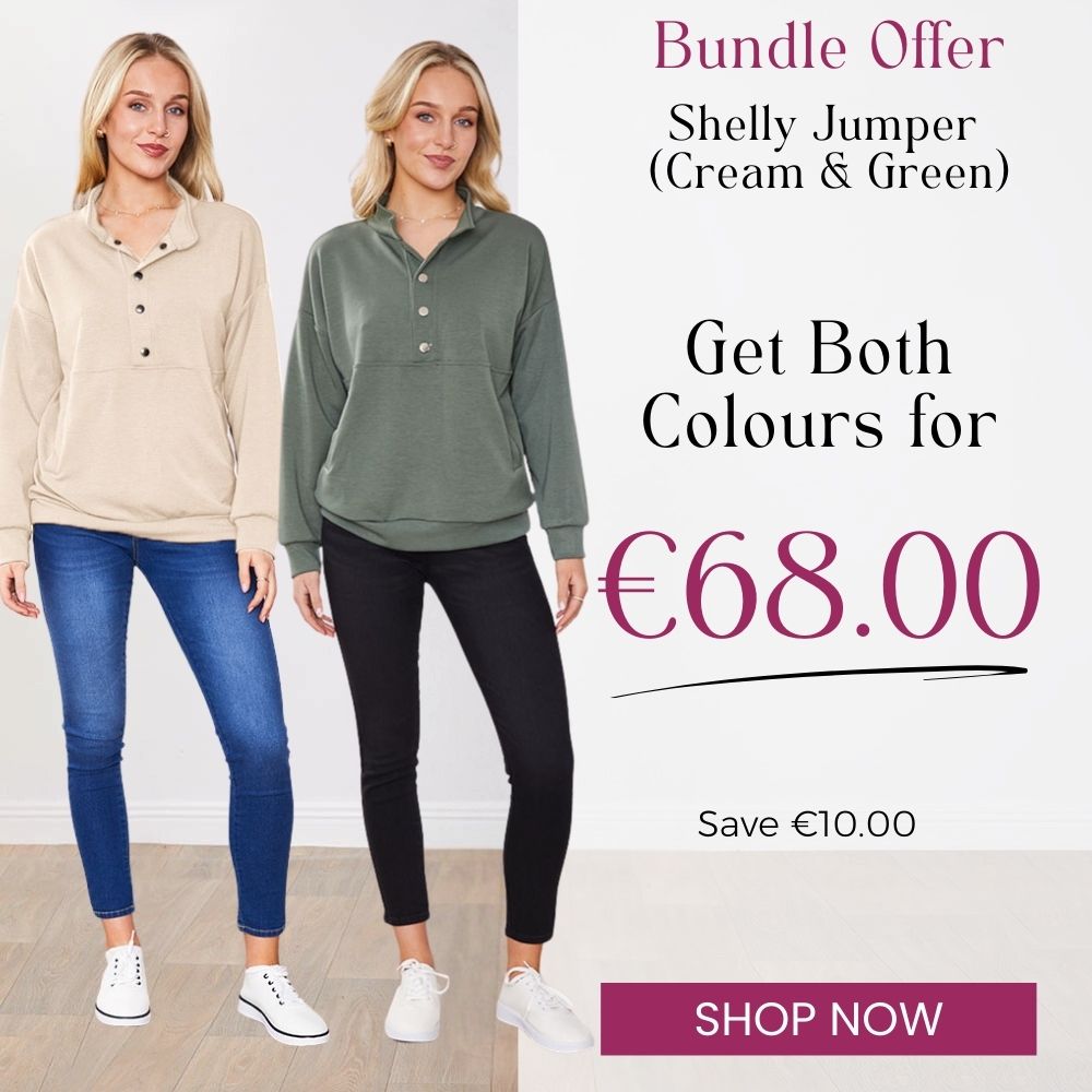 Shelly Jumper Cream & Green (2 for €68)