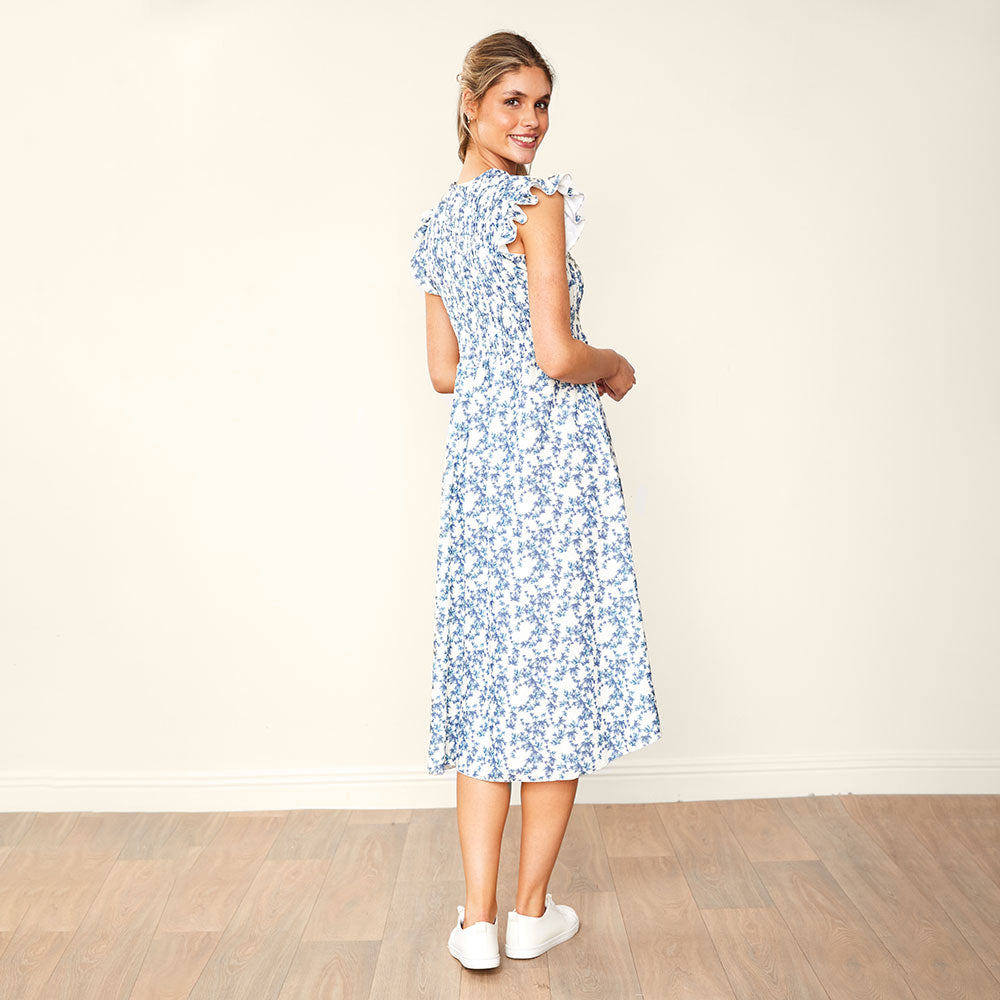 Sienna Dress (Navy Floral)