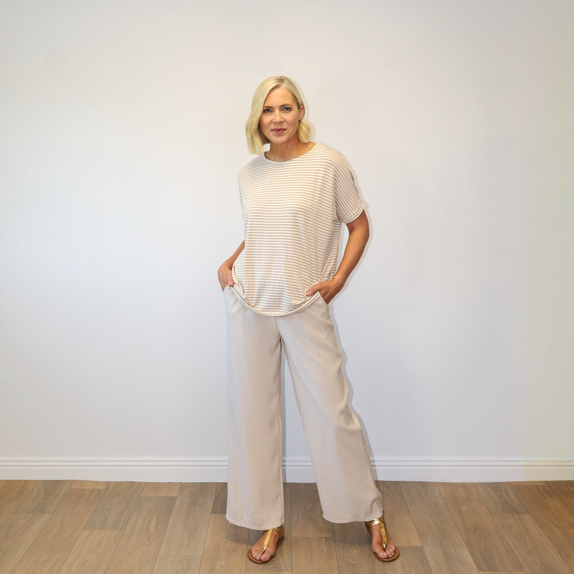 Sienna Top (Oatmeal Stripe)
