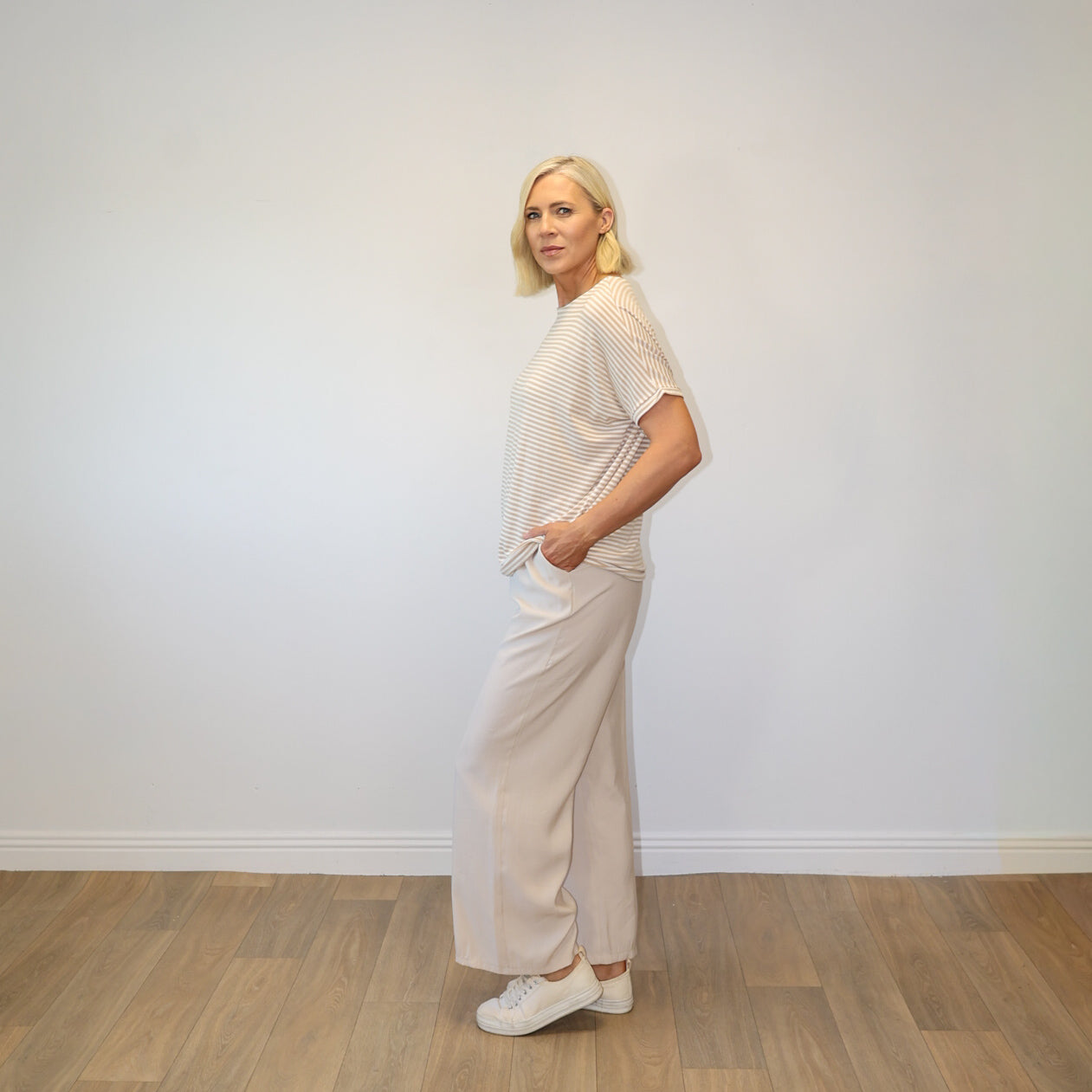 Sienna Top (Oatmeal Stripe)