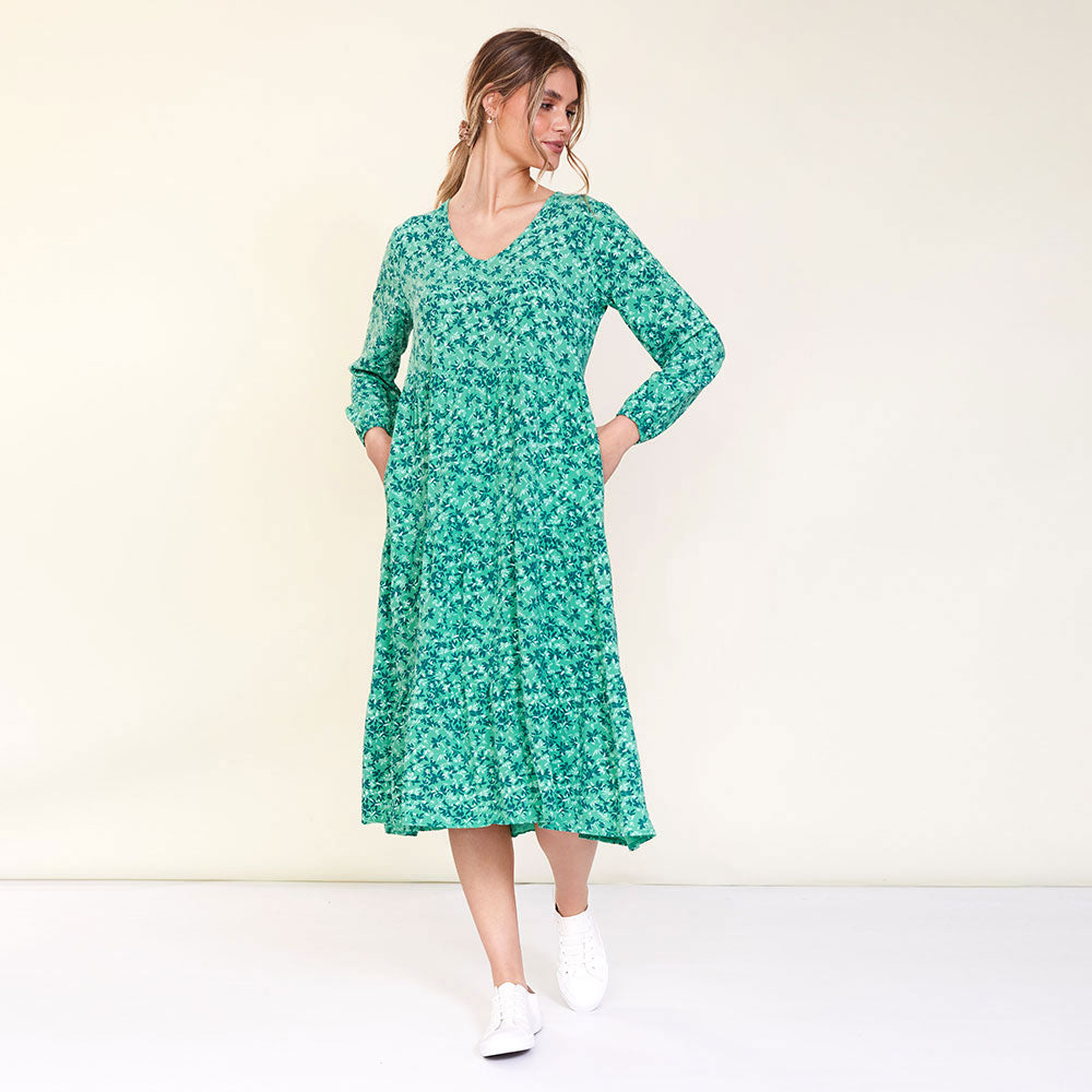 Sofia Dress (Floral Green)