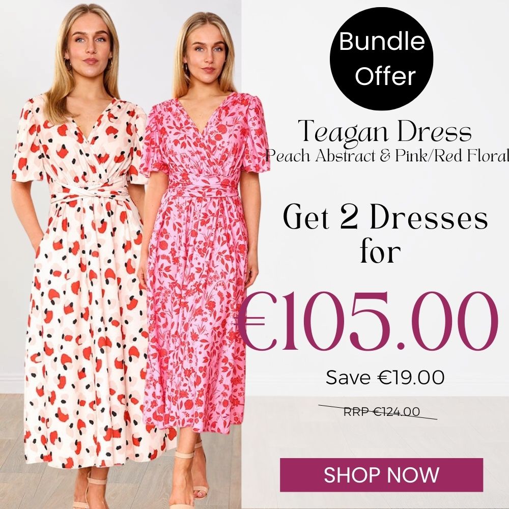 Teagan Dress (Peach Abstract) & (Pink/Red Floral)