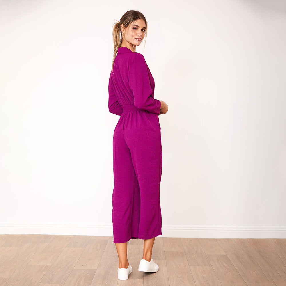 Thea Jumpsuit (Berry)