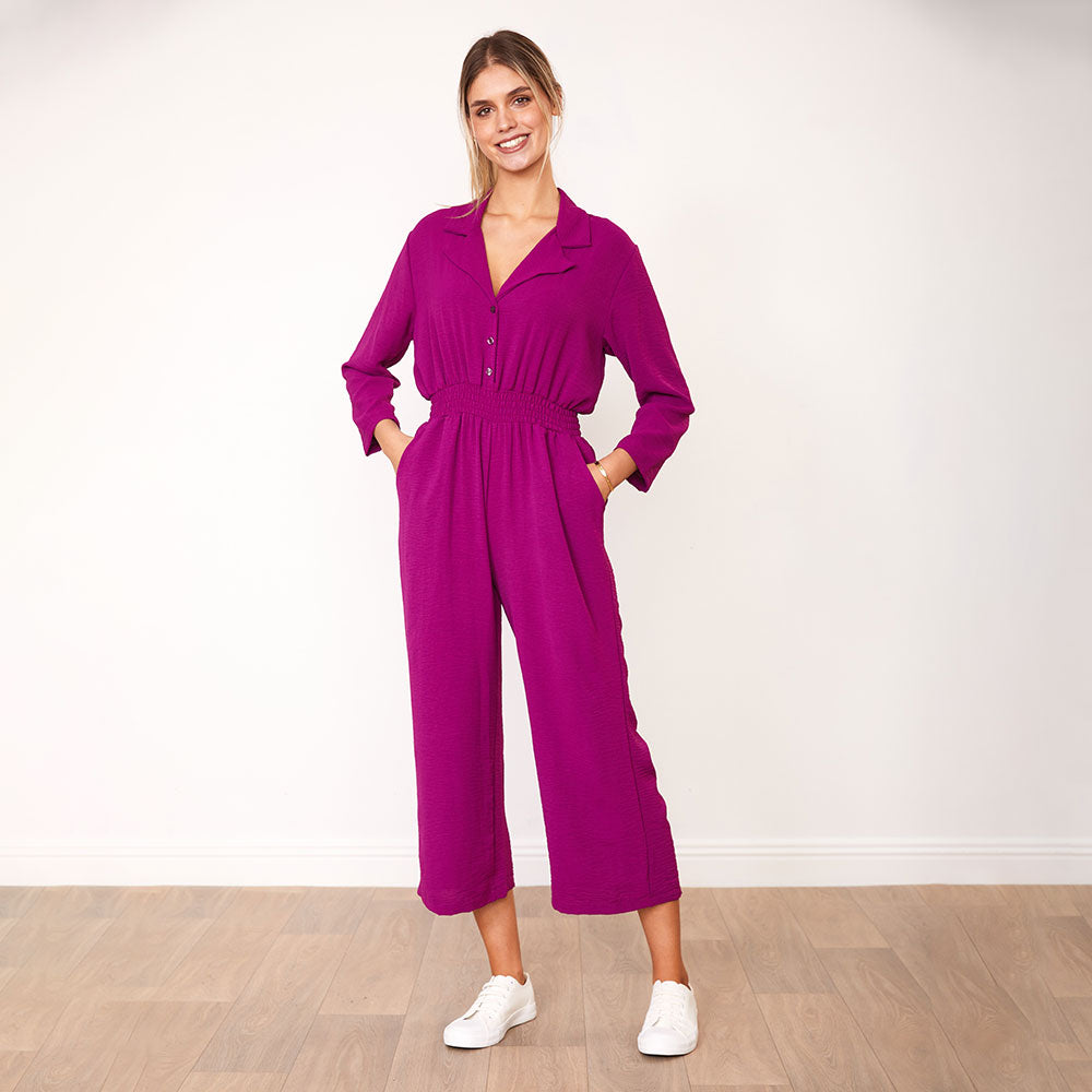 Thea Jumpsuit (Berry)
