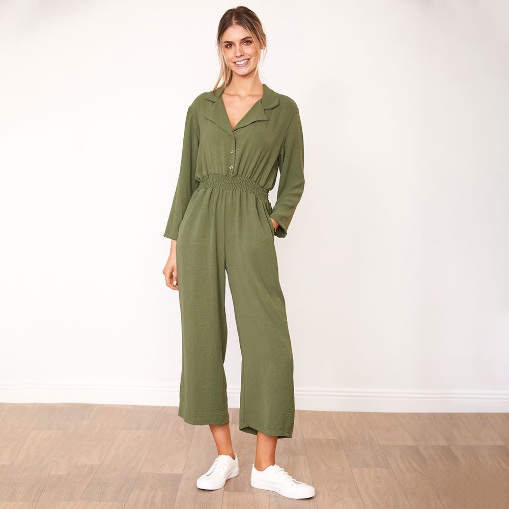 Thea Jumpsuit (Khaki)