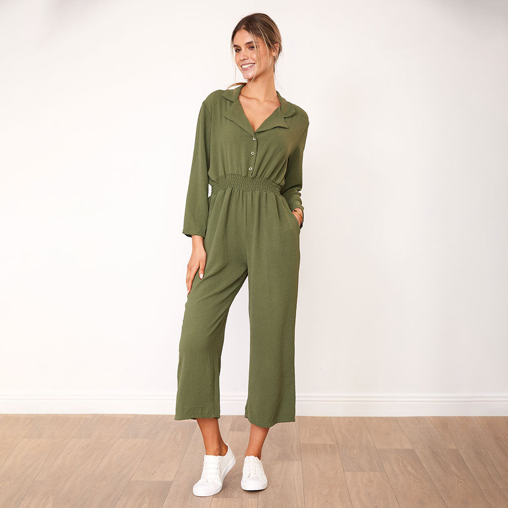 Thea Jumpsuit (Khaki)