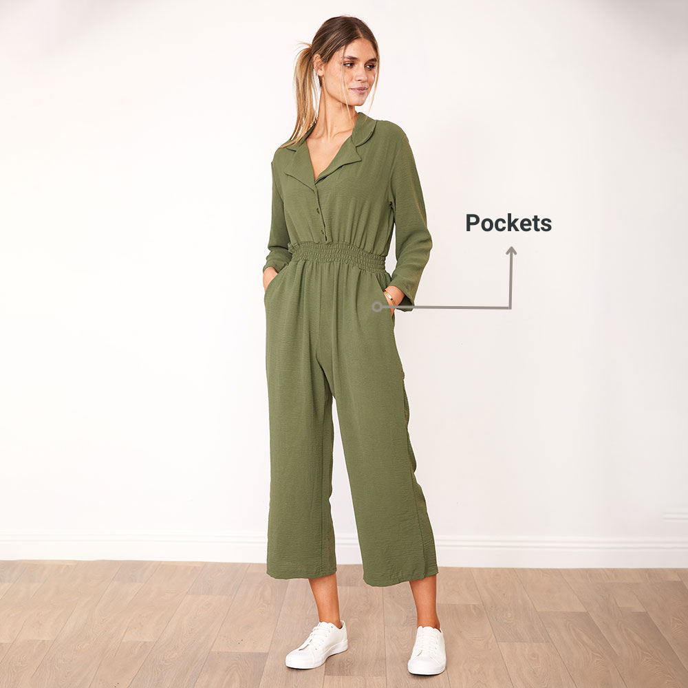 Thea Jumpsuit (Khaki)