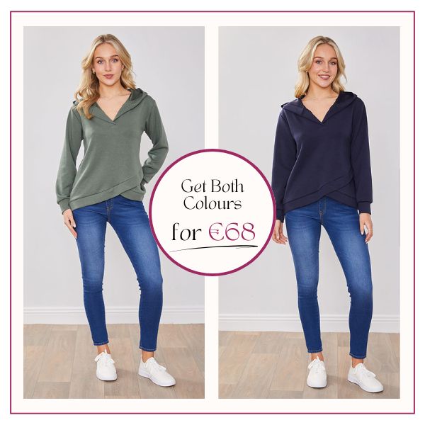 Miranda Hoody Khaki & Navy (2 for €68)