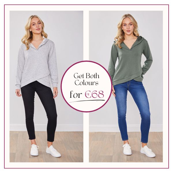 Miranda Hoody Grey & Khaki (2 for €68)