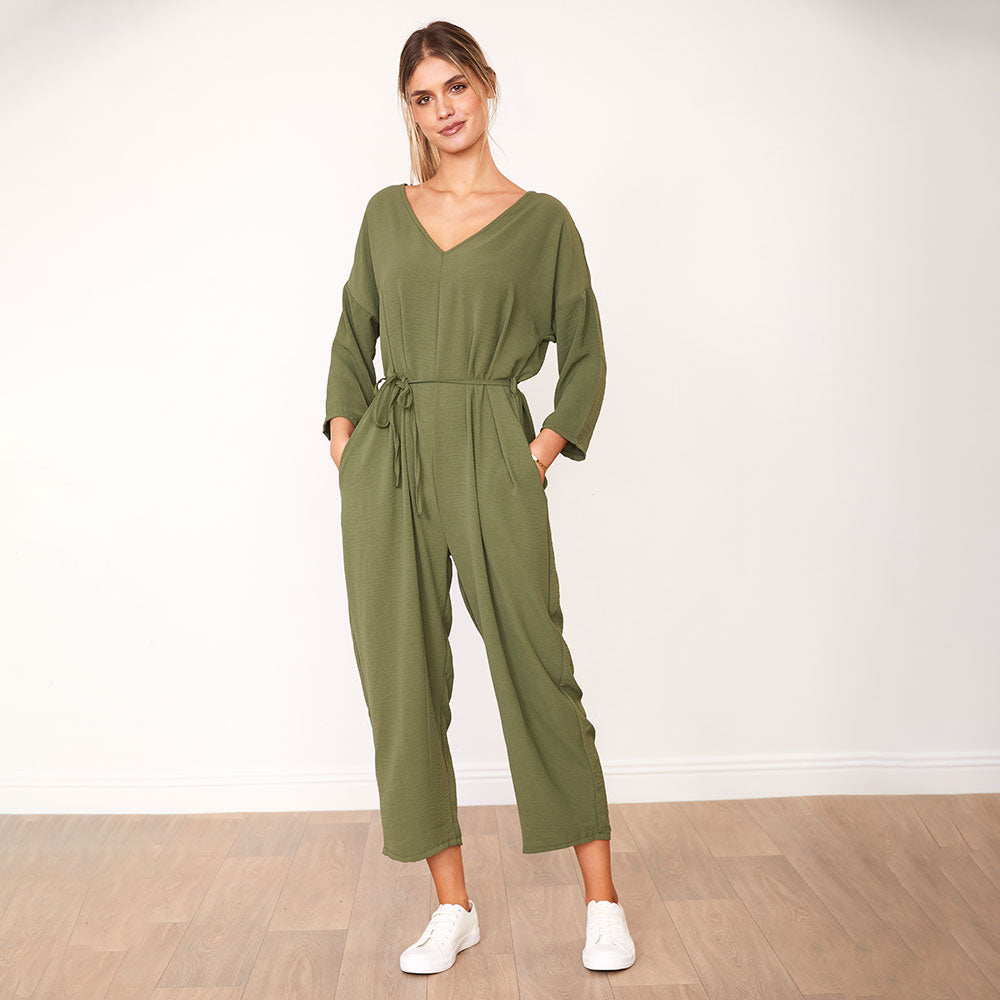 Viv Jumpsuit Khaki & Black for only €58.00