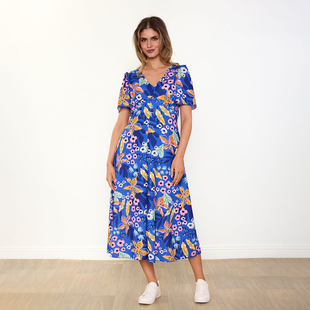 Whitney Dress (Navy Floral)