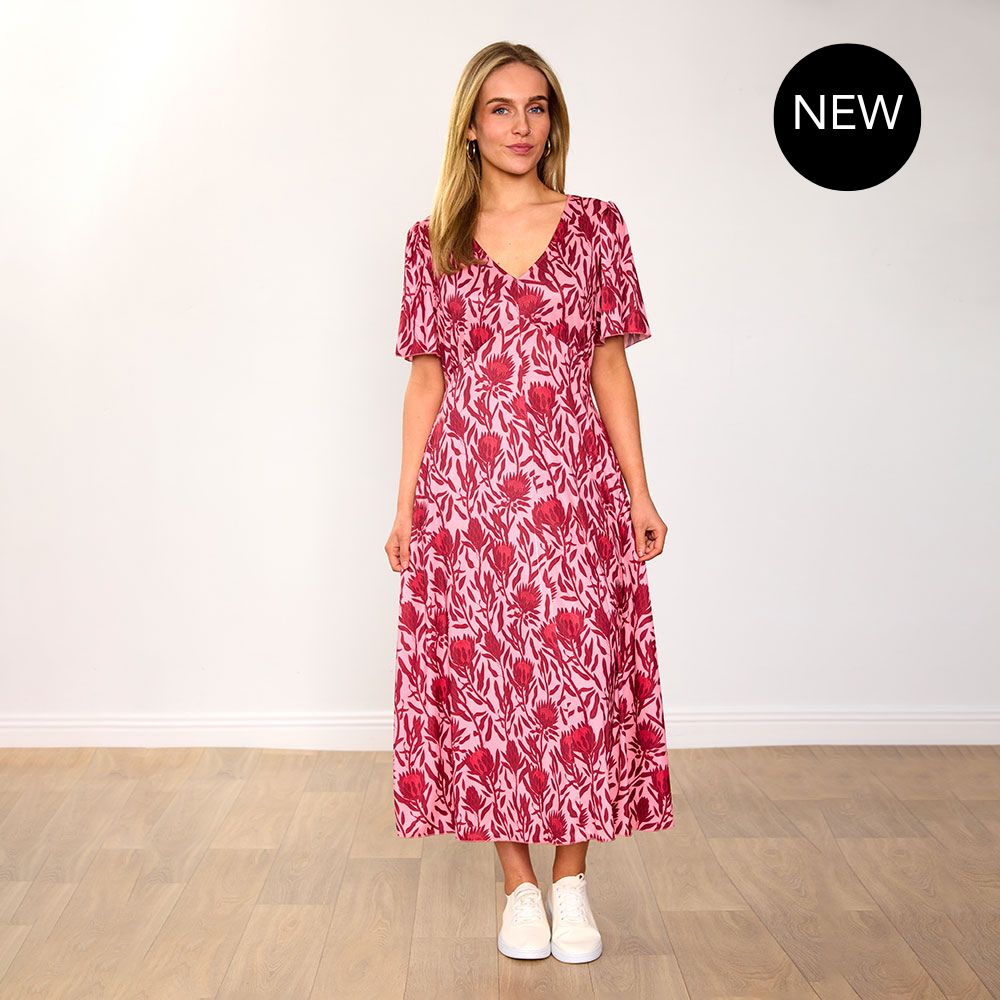 Whitney Dress (Red Bloom)