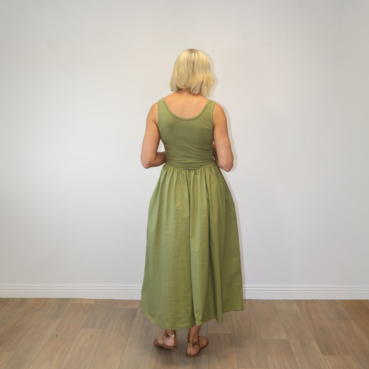 Willow Midi Dress (Olive)