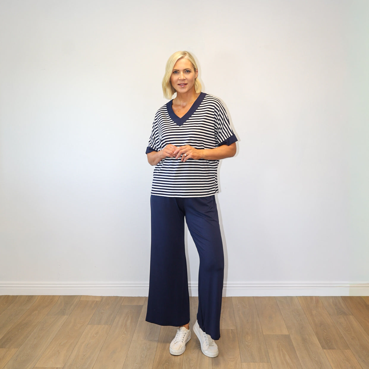 Zara Top (Navy Stripe)