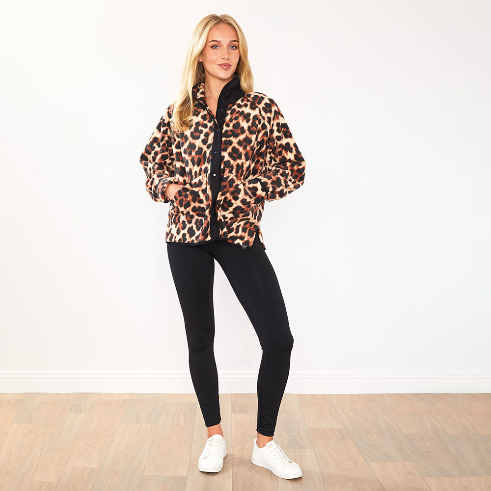 Molly Fleece Jacket (Leopard/Black Trim x Black/Neon Pink Trim) 2 for €99.00!