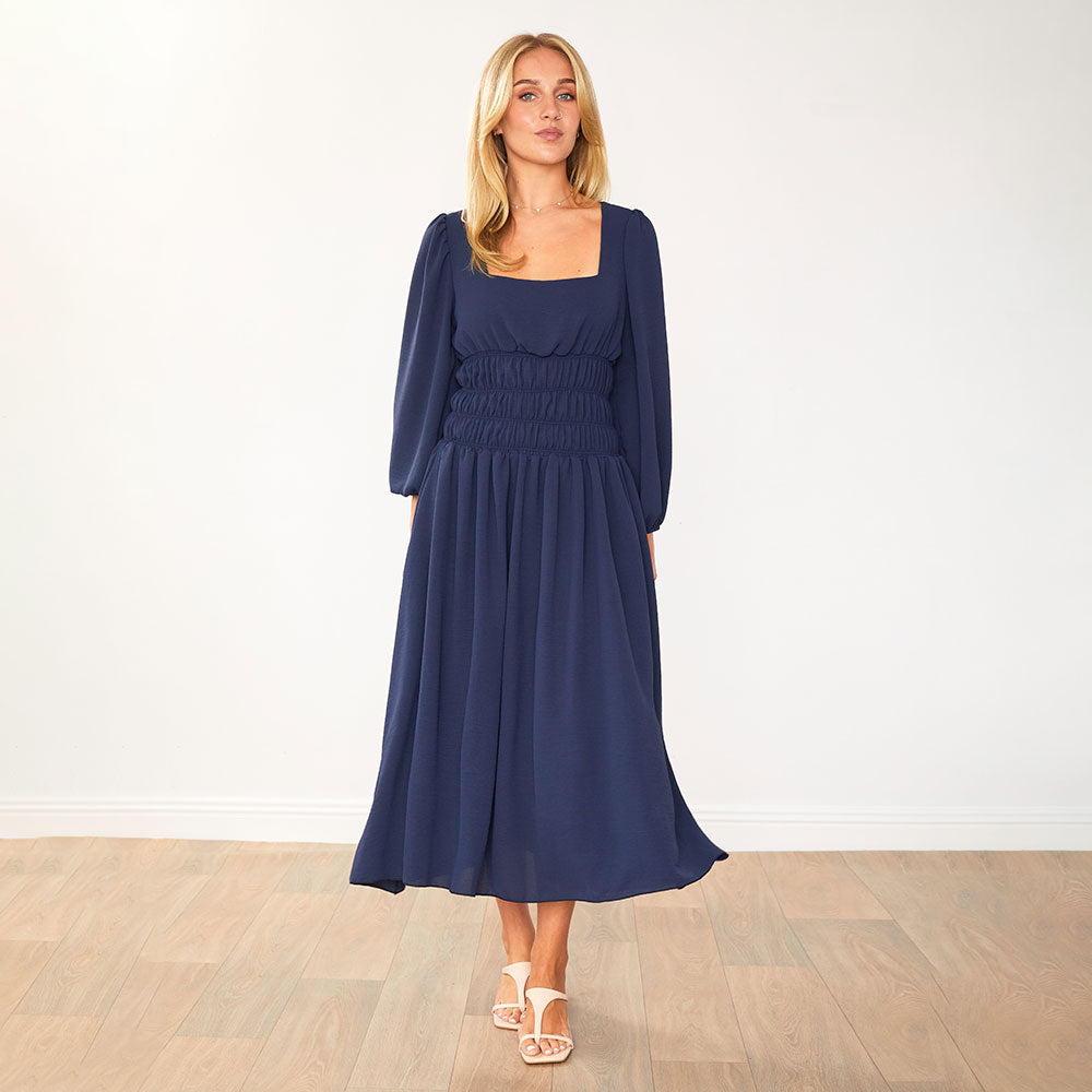 Evelyn Dress (Navy)