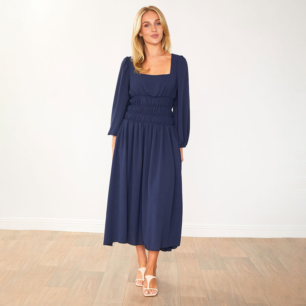 Evelyn Dress (Navy)