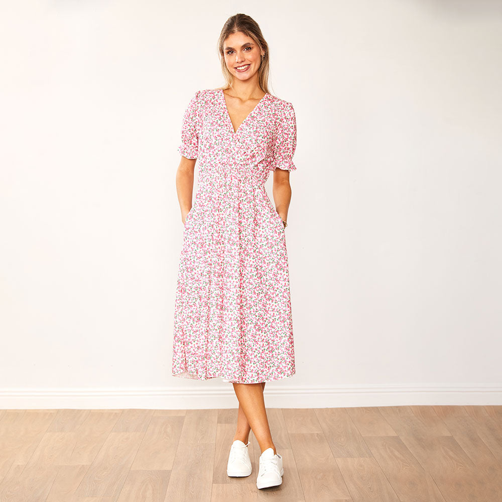 Belle Dress (White Rose) - The Casual Company