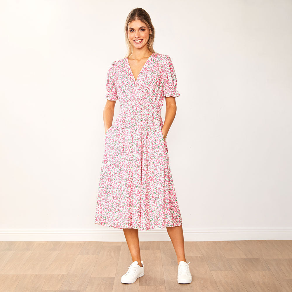Belle Dress (White Rose) - The Casual Company