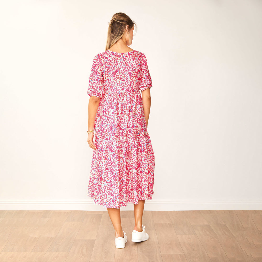 Delta Dress (Fuchsia Floral)