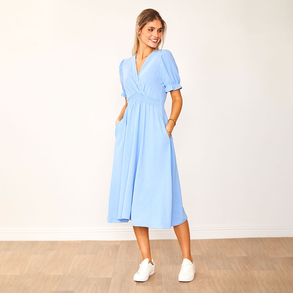 Belle Dress (Blue) - The Casual Company