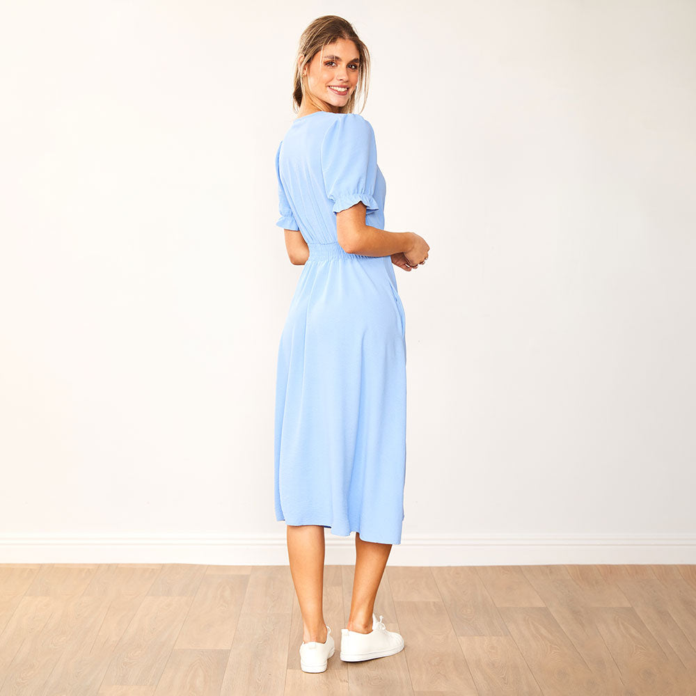 Belle Dress (Blue) - The Casual Company