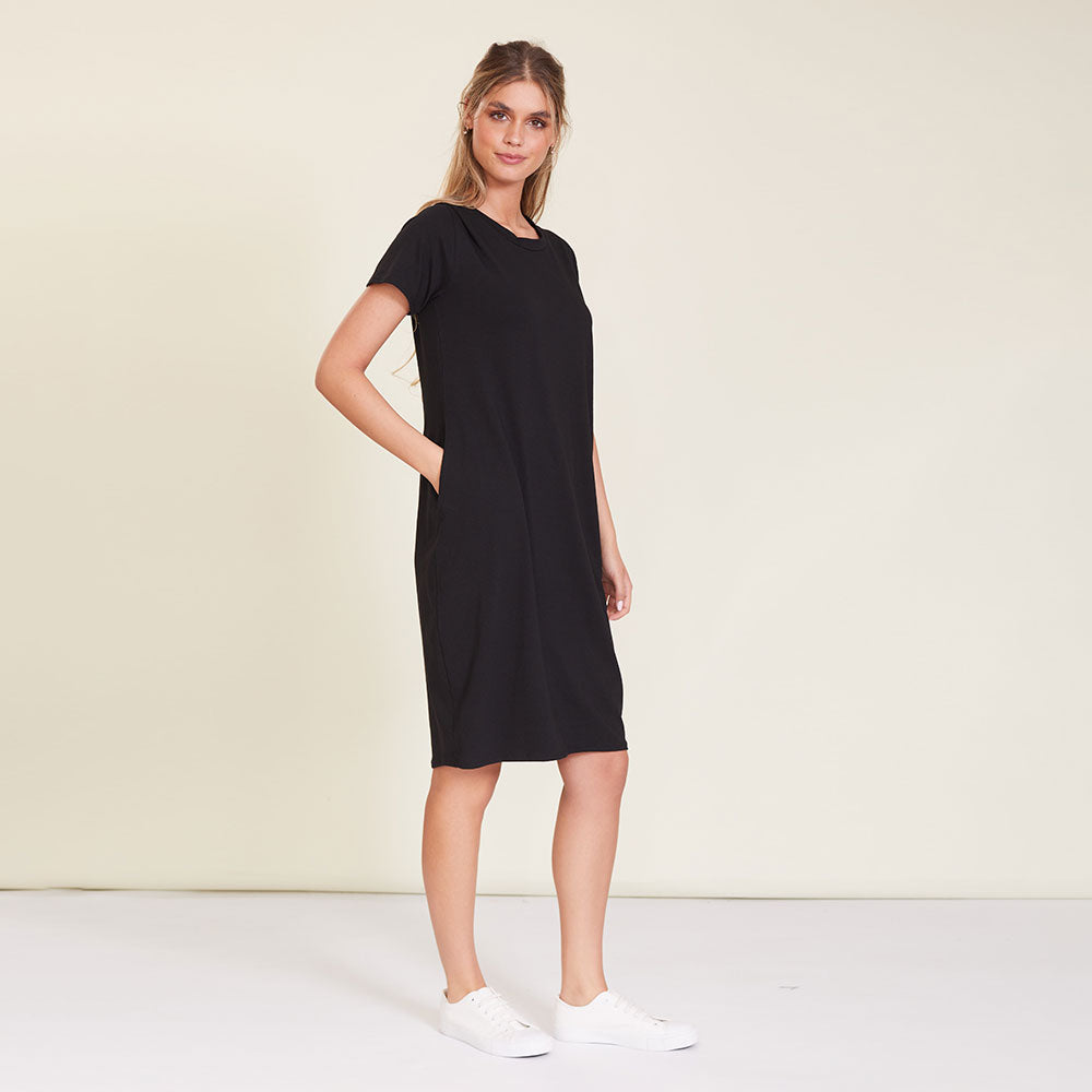 Kinsley T-Shirt Dress (Black)