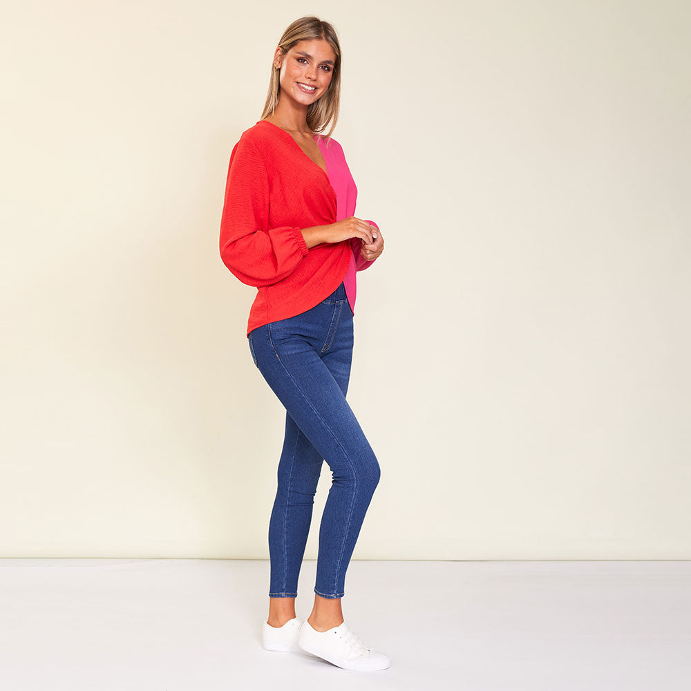 Milly Top (Red/Pink)