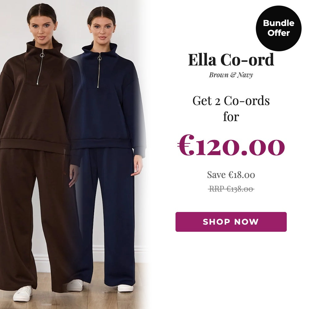 Ella Co-ord Brown & Navy Bundle Offer, 2 for €120