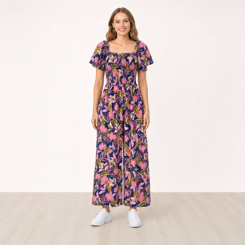 Ivan Jumpsuit Midnight Bloom Lavender