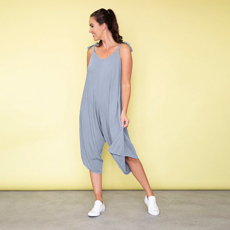 Frankie Relaxed Fit Jumpsuit (Baby Blue)