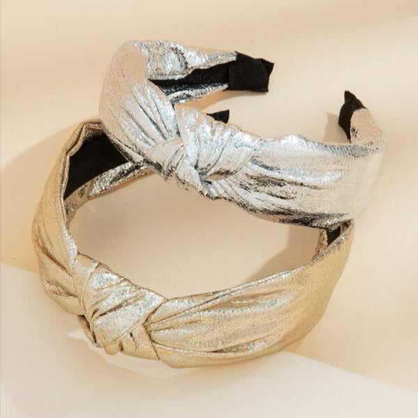 2pcs Metallic Knot Hairband - The Casual Company