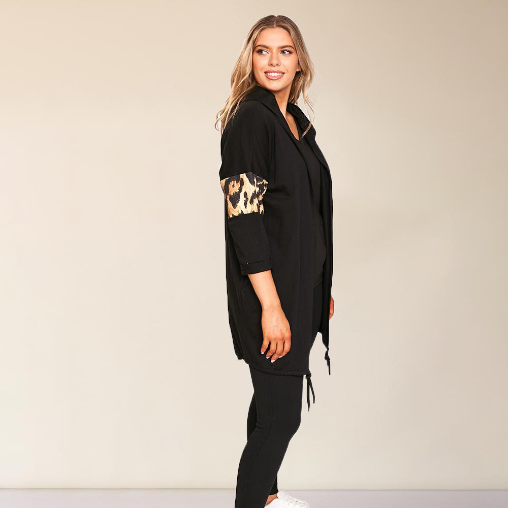 Rosie Leopard Hoody (Black)