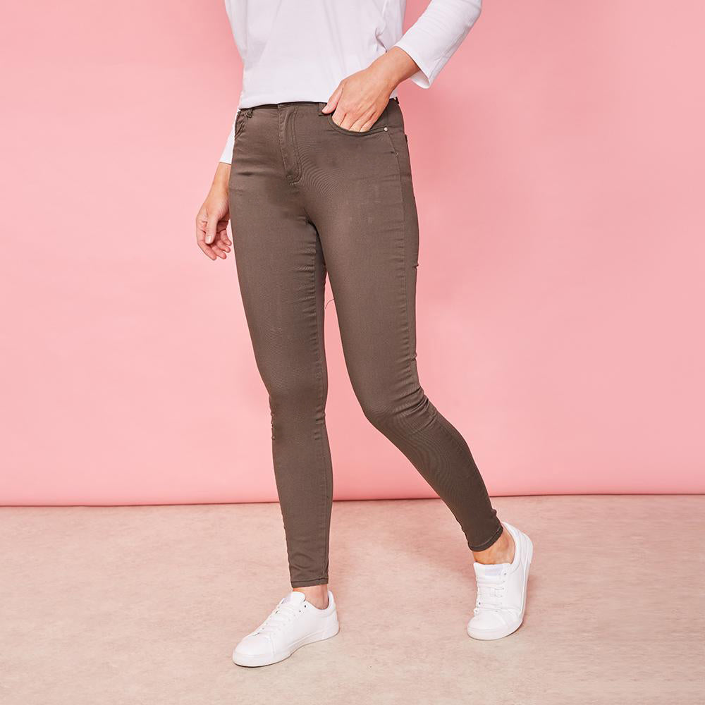 Yana Stretch Trousers (Khaki)