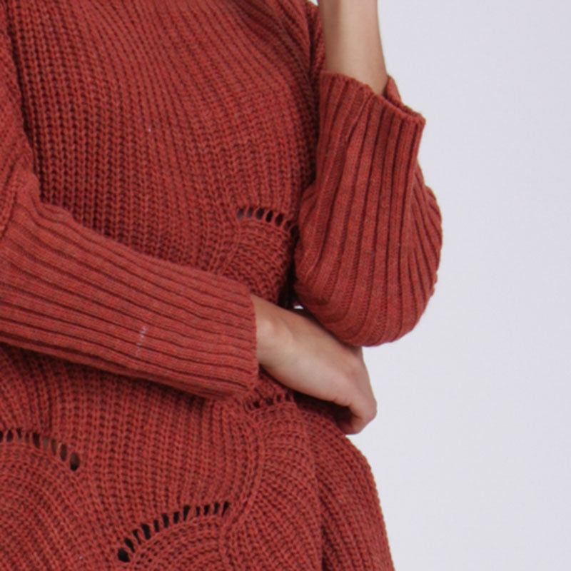 Kira Knit Oversized Sweater Rust