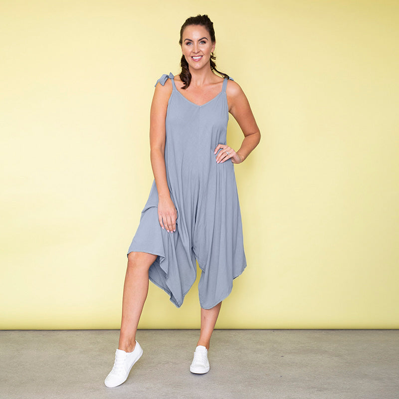 Frankie Relaxed Fit Jumpsuit (Baby Blue)