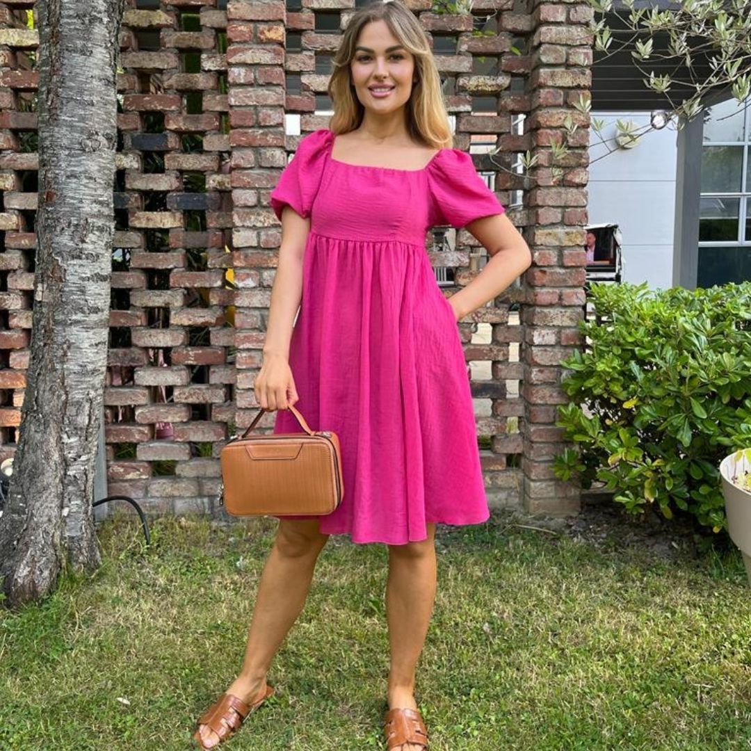 Milly Dress (Fuschia Pink)