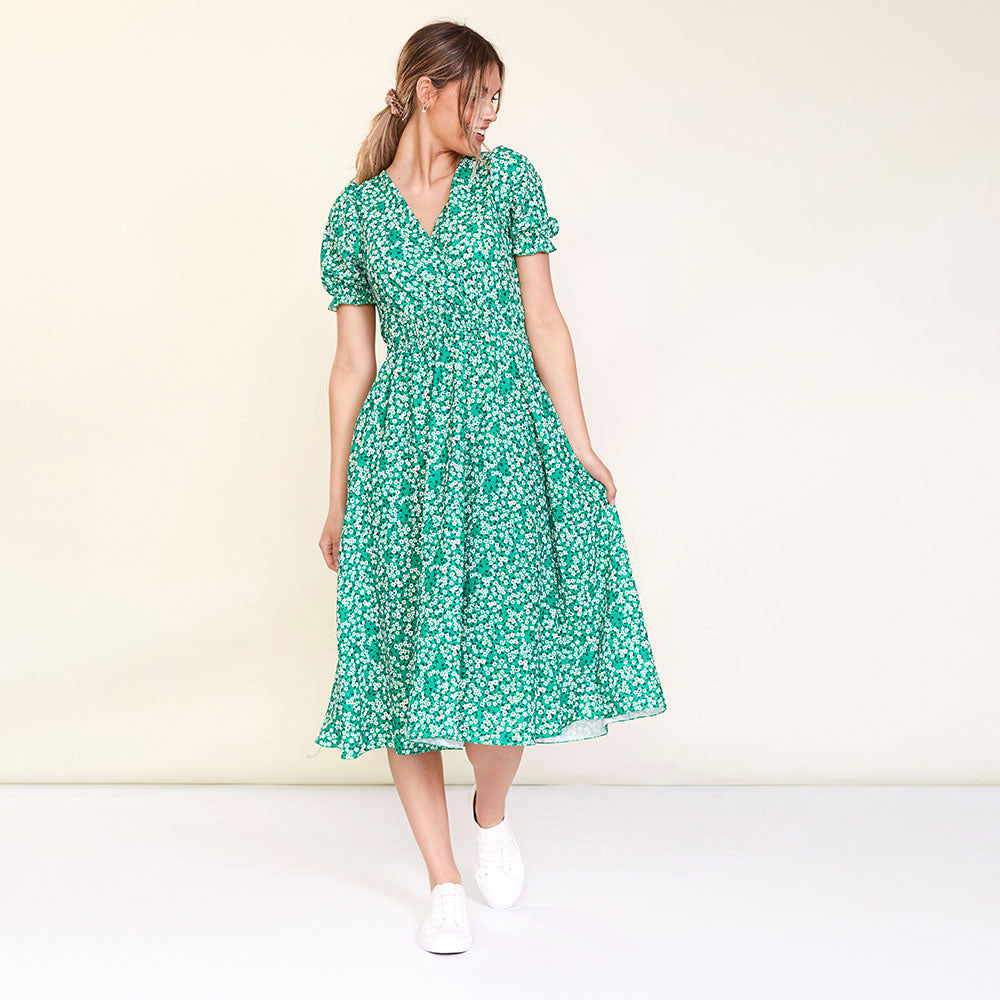 Belle Dress (Green Daisy) - The Casual Company