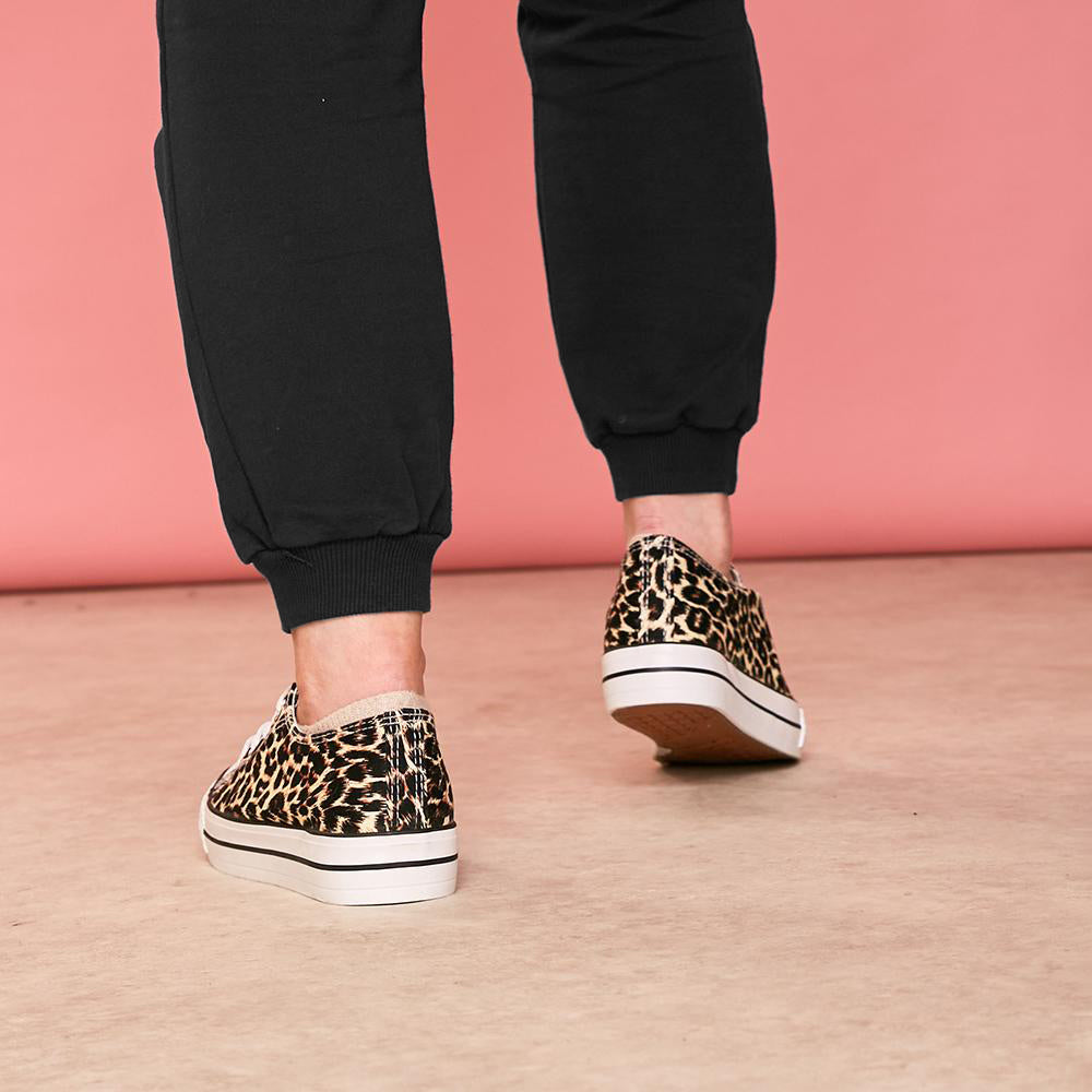 Converse one star pony hair leopard print on sale sneakers