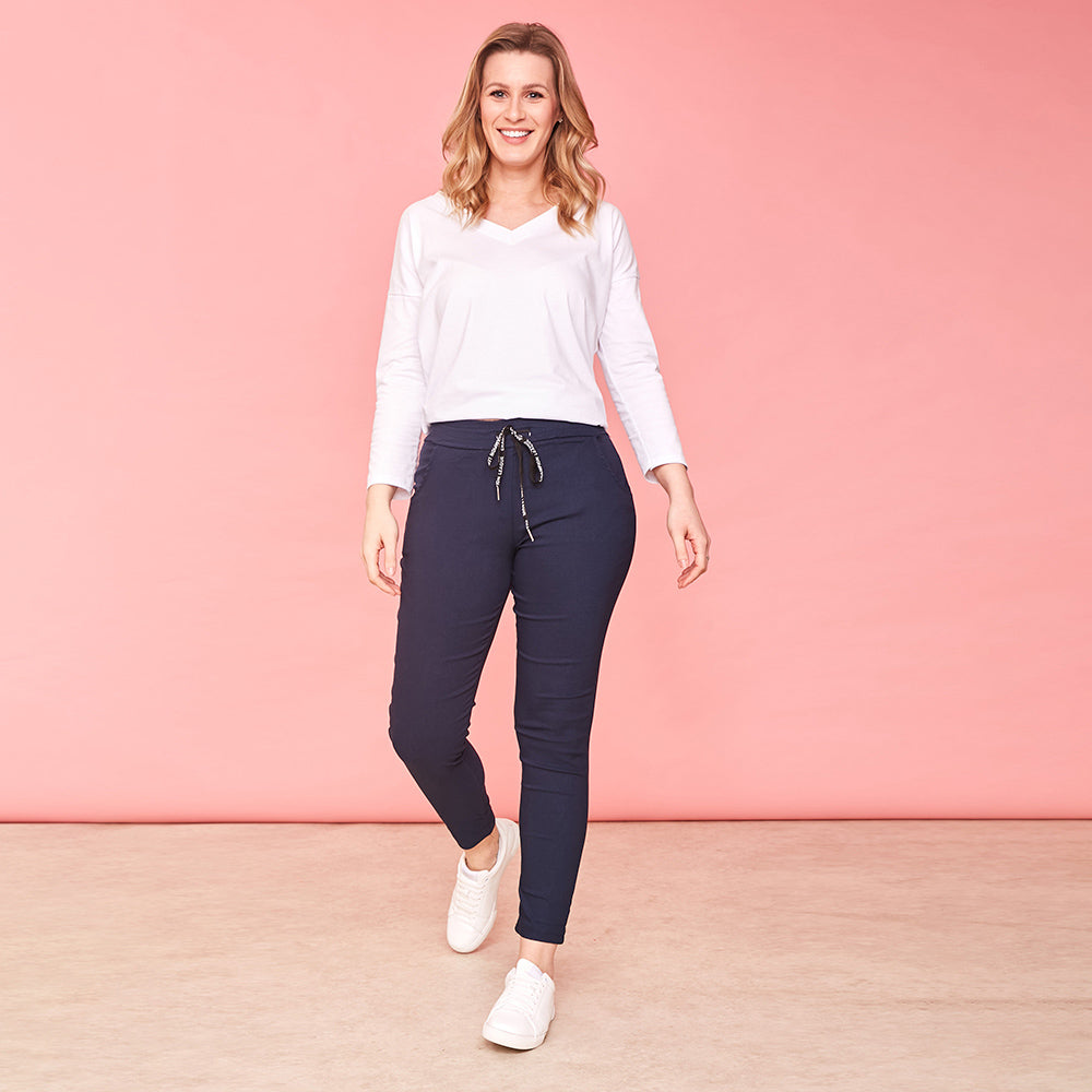 Riona Stretch Trousers (Navy)