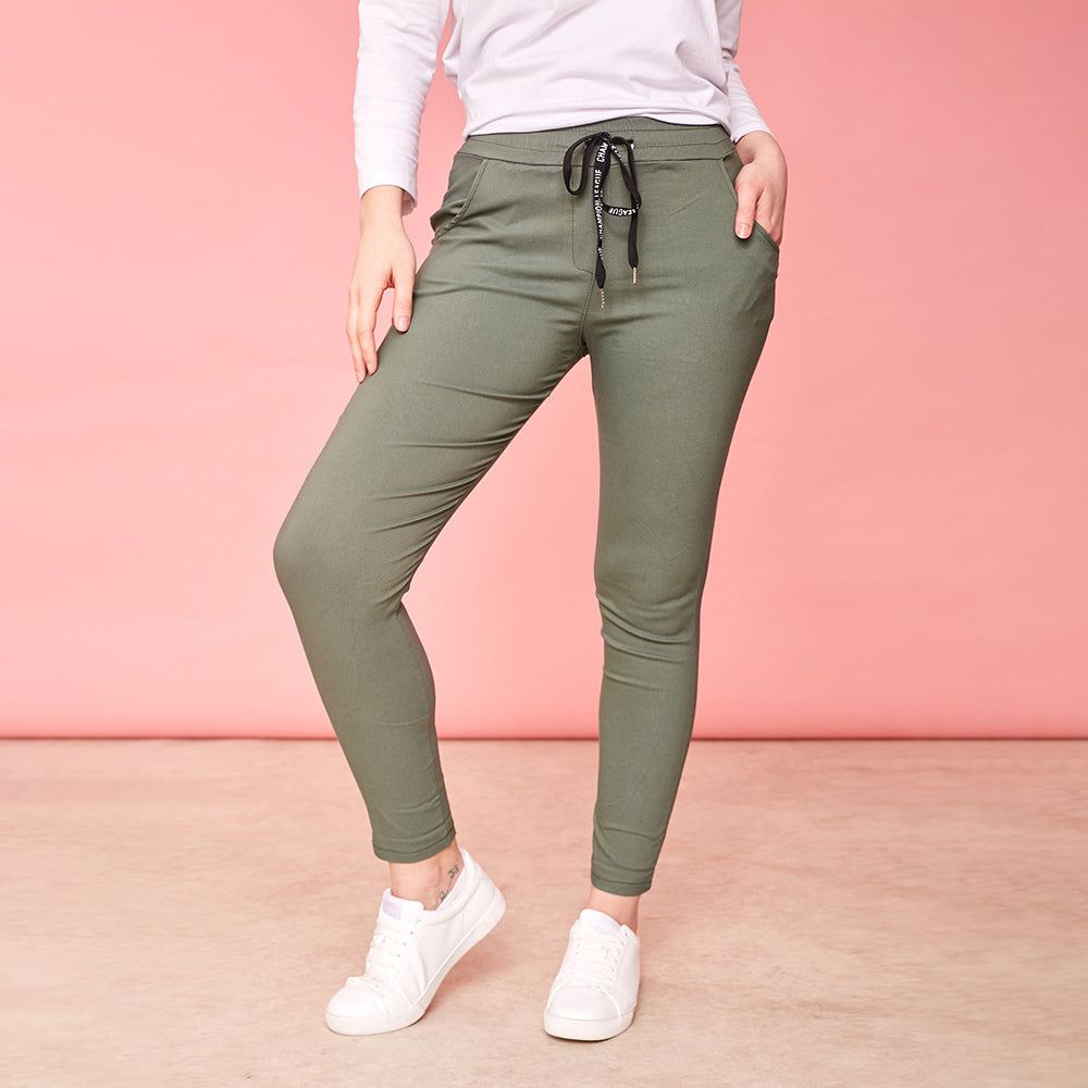 Rhiona Stretch Trousers (Khaki)