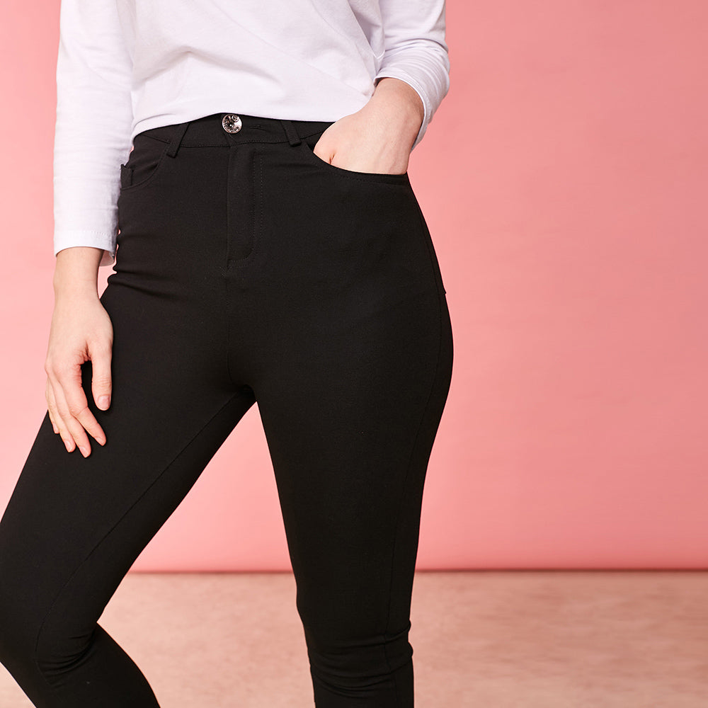 Barden Stretch Trousers (Black) - The Casual Company