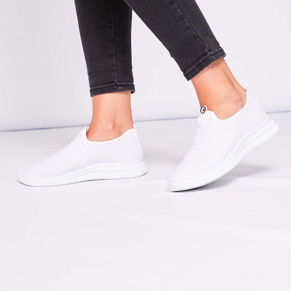 Abby Trainers (White) - The Casual Company