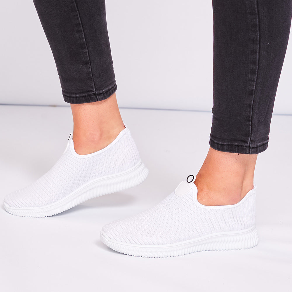Abby Trainers (White) - The Casual Company